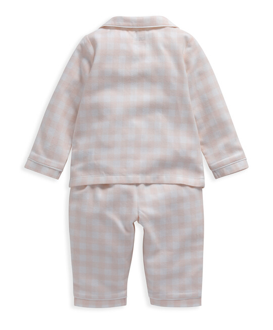 Pink Gingham Woven Pyjamas image number 3