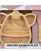 Citron Organic Bamboo Plate + Spoon Unicorn Blush Pink image number 4