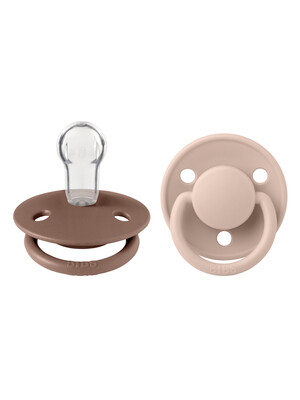 Bibs De Lux Pacifier 2 Pack Silicone Onesize Woodchuck/Blush