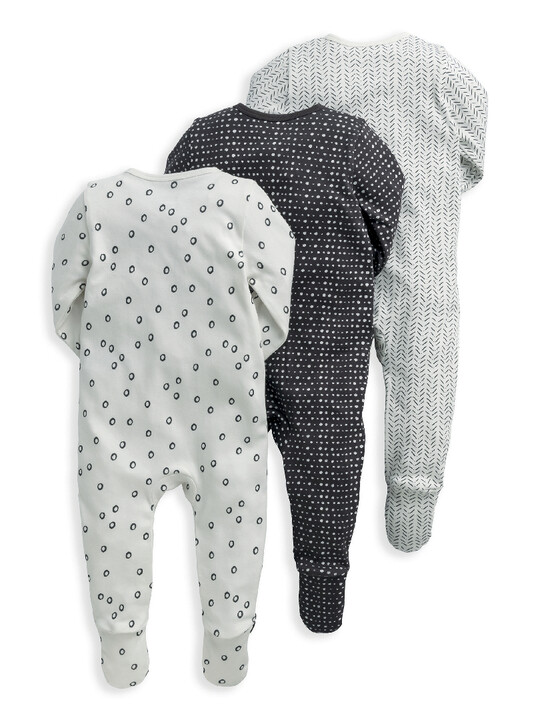 Monochrome Sleepsuits 3 Pack image number 2