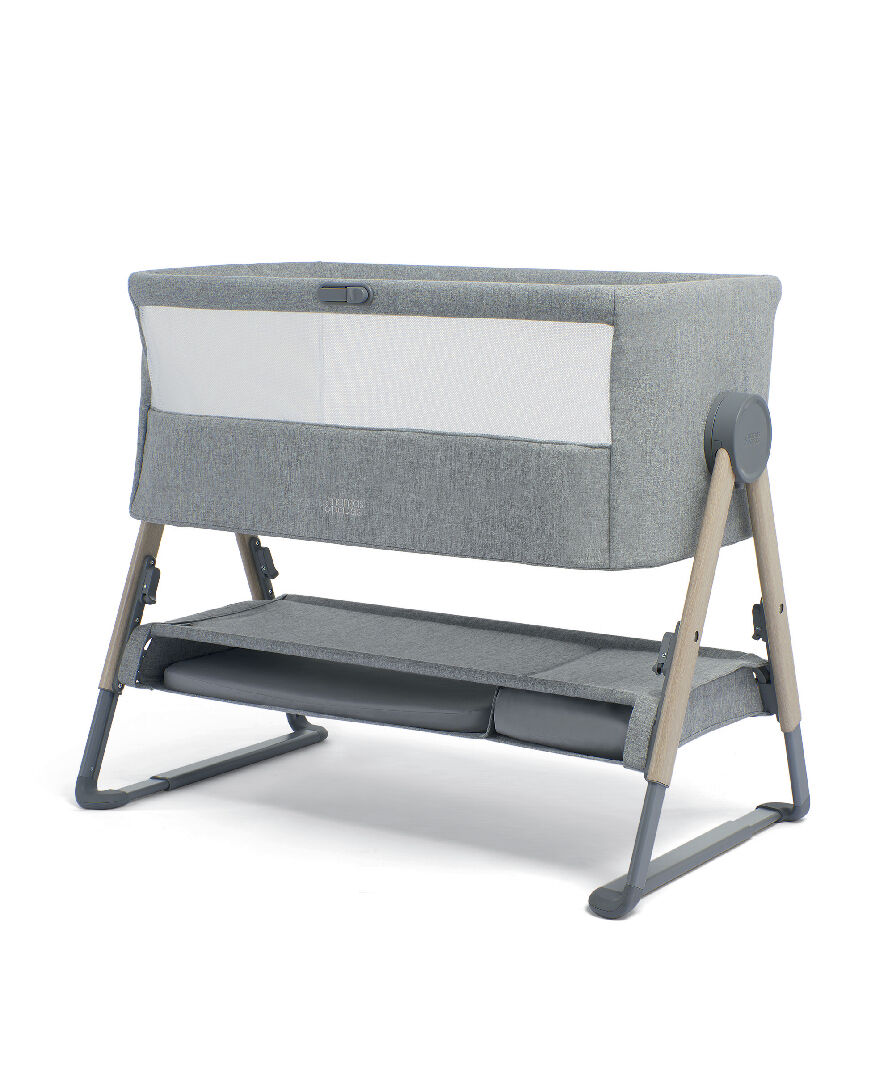 Lua Bedside Crib Grey