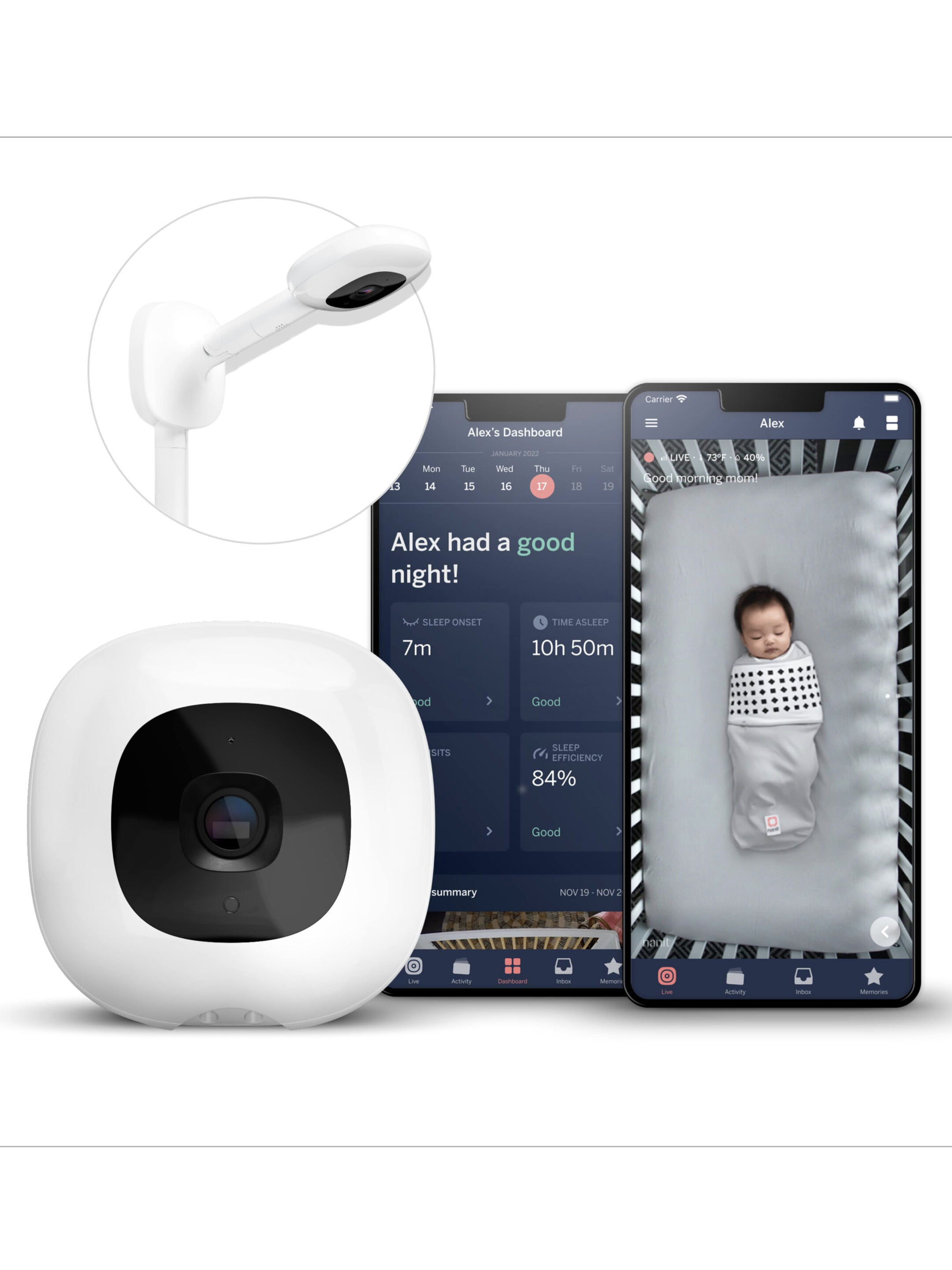 Nanit Pro Baby Monitor + Wall Mount