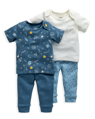 Space Print Jersey Pyjamas 2 Pack