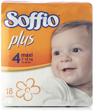 Soffio plus Soft Hug Parmon From 7Kg-18Kg, 18 Diapers