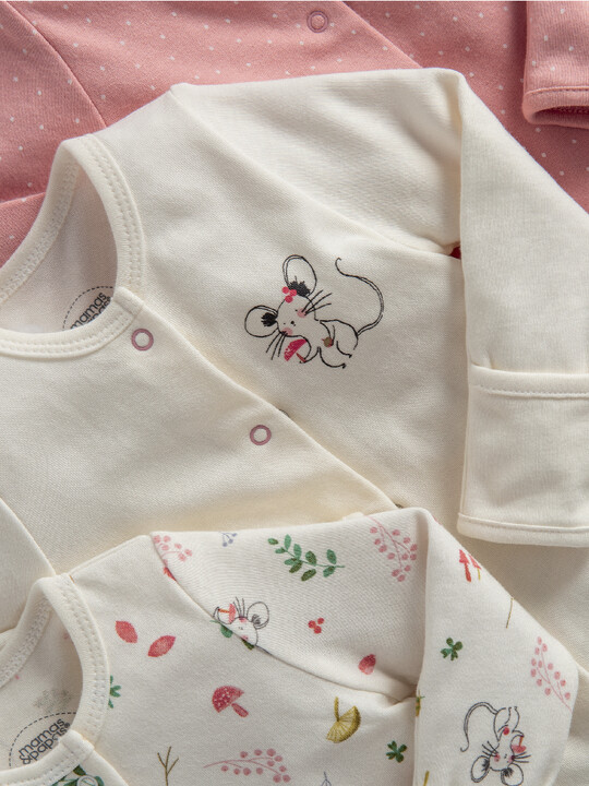 Mouse Jersey Cotton Sleepsuits 3 Pack image number 2