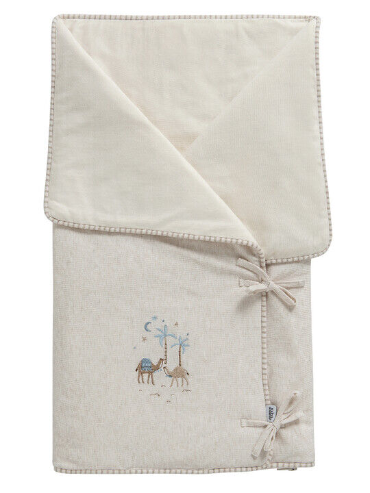 Snuggle Me Blanket Camel Blue