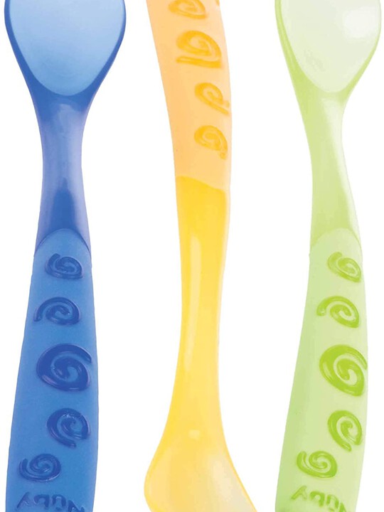 Nuby Angled Long Handle Spoon - 3Pc image number 1