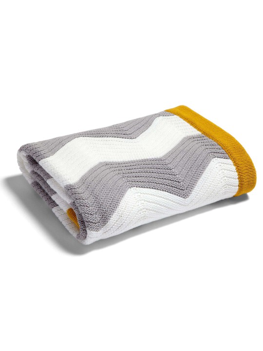 Patternology - Chevron Knitted Blanket image number 1