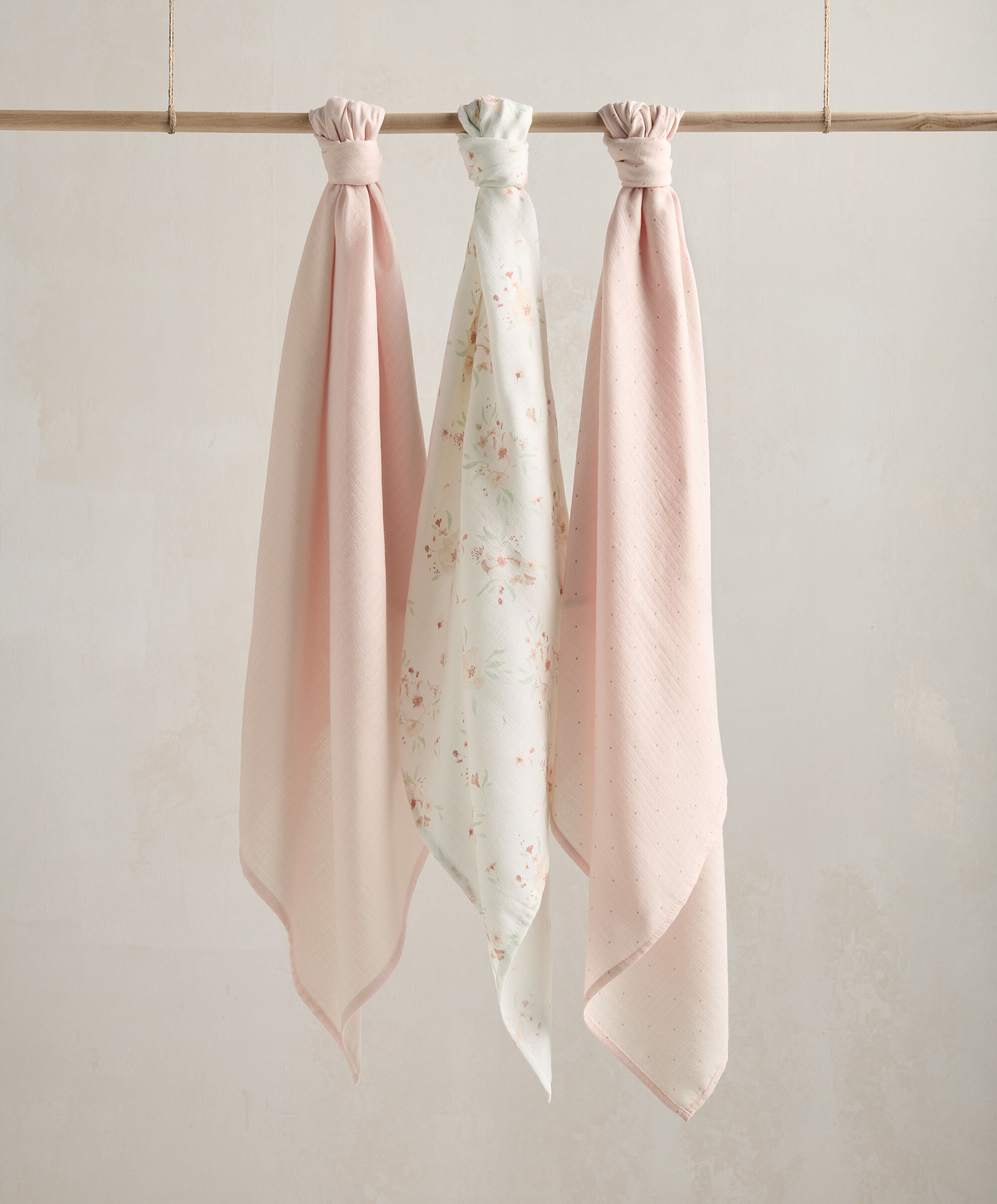 Large Floral Muslin Squares - 3 Pack