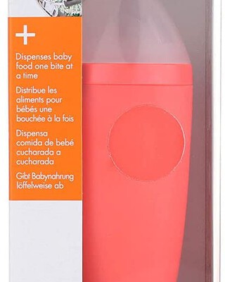 Boon Squirt Silicone Baby Food Dispensing Spoon,Pink