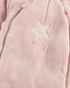 Soft Faux Fur Star Design Pramsuit Pink- New Born image number 3