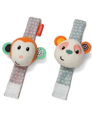 Infantino - Wrist Rattles - Monkey/Panda