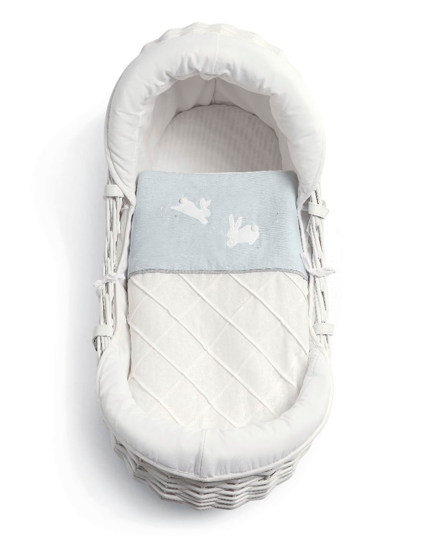 Buy Mamas & Papas Wicker Moses Basket To The World Blue